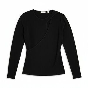 A.L.C. Priya Cut Out Knit Top Black